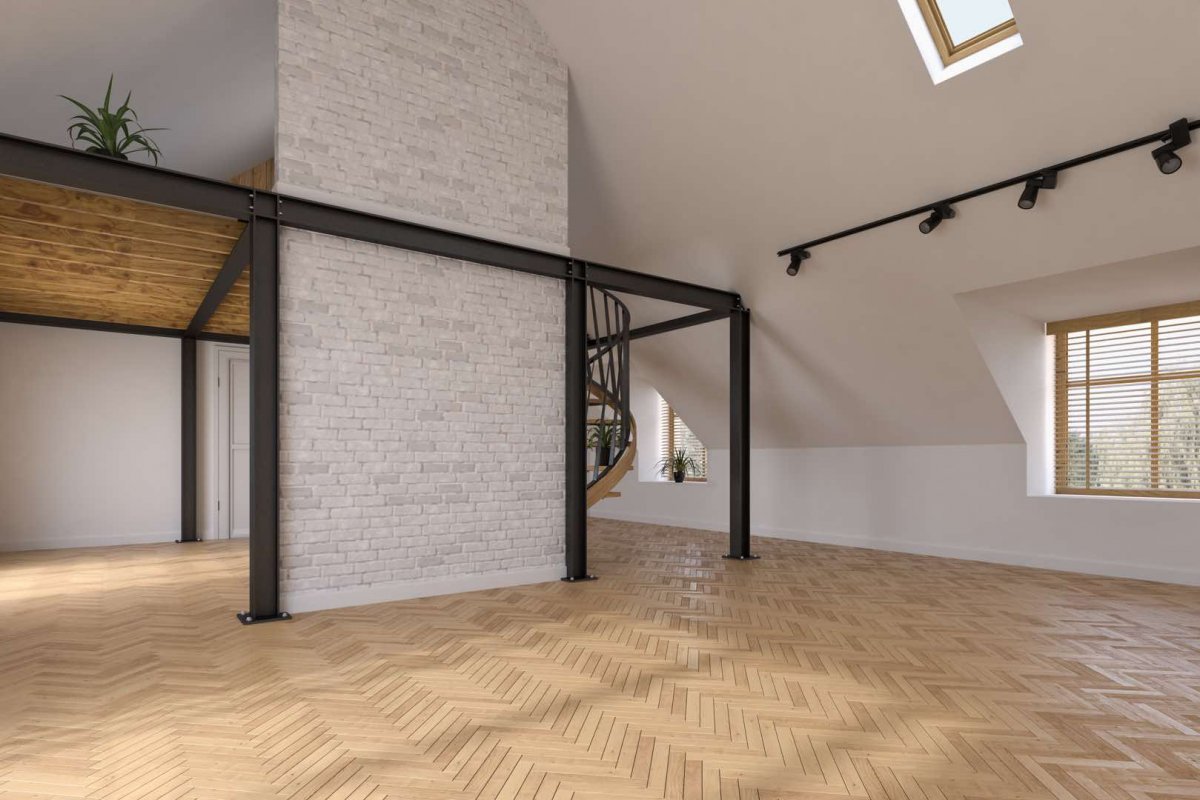 Leerer moderner Raum als Interieur-Konzept